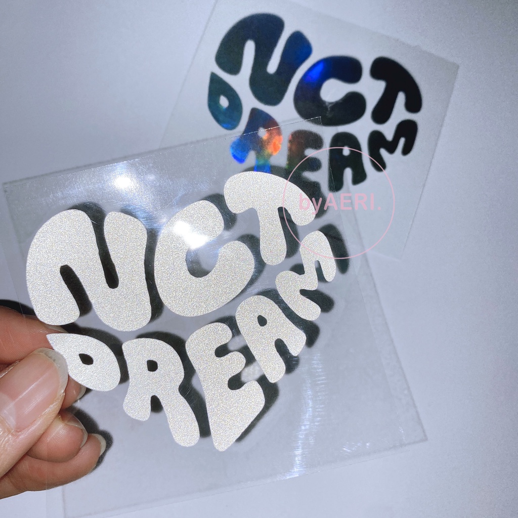 N C T DREAM 127 LOGO LIGHTSTICK DECO STICKER REFLECTIVE HOLOGRAM (initial name neobong nama inisial reflektif)