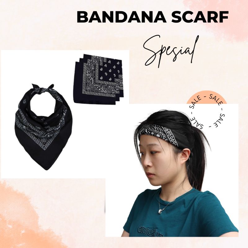 Bandana Scarf Slayer Segitiga Satin Masker
