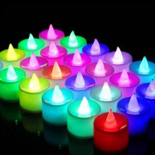 &lt; M.A &gt; (1PCS) Lampu Lilin Hias Rainbow  Lampu Hias Warna Warni  Lampu Lilin Elektrik Led Mini Candle Lampu Lilin Portable Lampu Hias Warna Warni