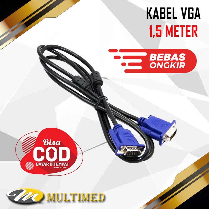 Kabel VGA 1,5 Meter Untuk Monitor Ke PC