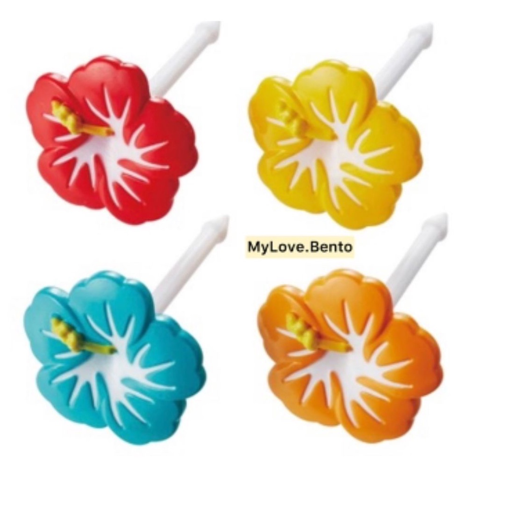 Food Pick Tusukan Bento Foodpicks Bento Tools Garpu Bento Bunga Flower Hibiscus