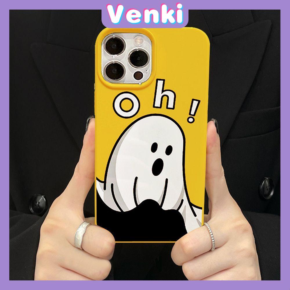 Case iPhone 14 Pro Max TPU Soft Case Cartoon Cute Ghost Glossy Yellow Candy Case Camera Protection Shockproof For iPhone 14 13 12 11 Plus Pro Max 7 Plus X XR