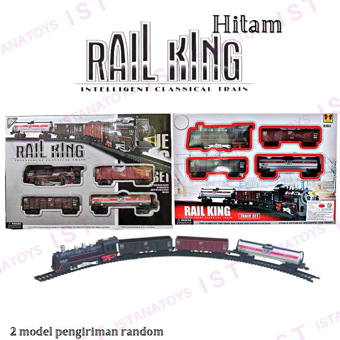 Kereta Track Mainan Kereta Api Hitam - Rail King 190334