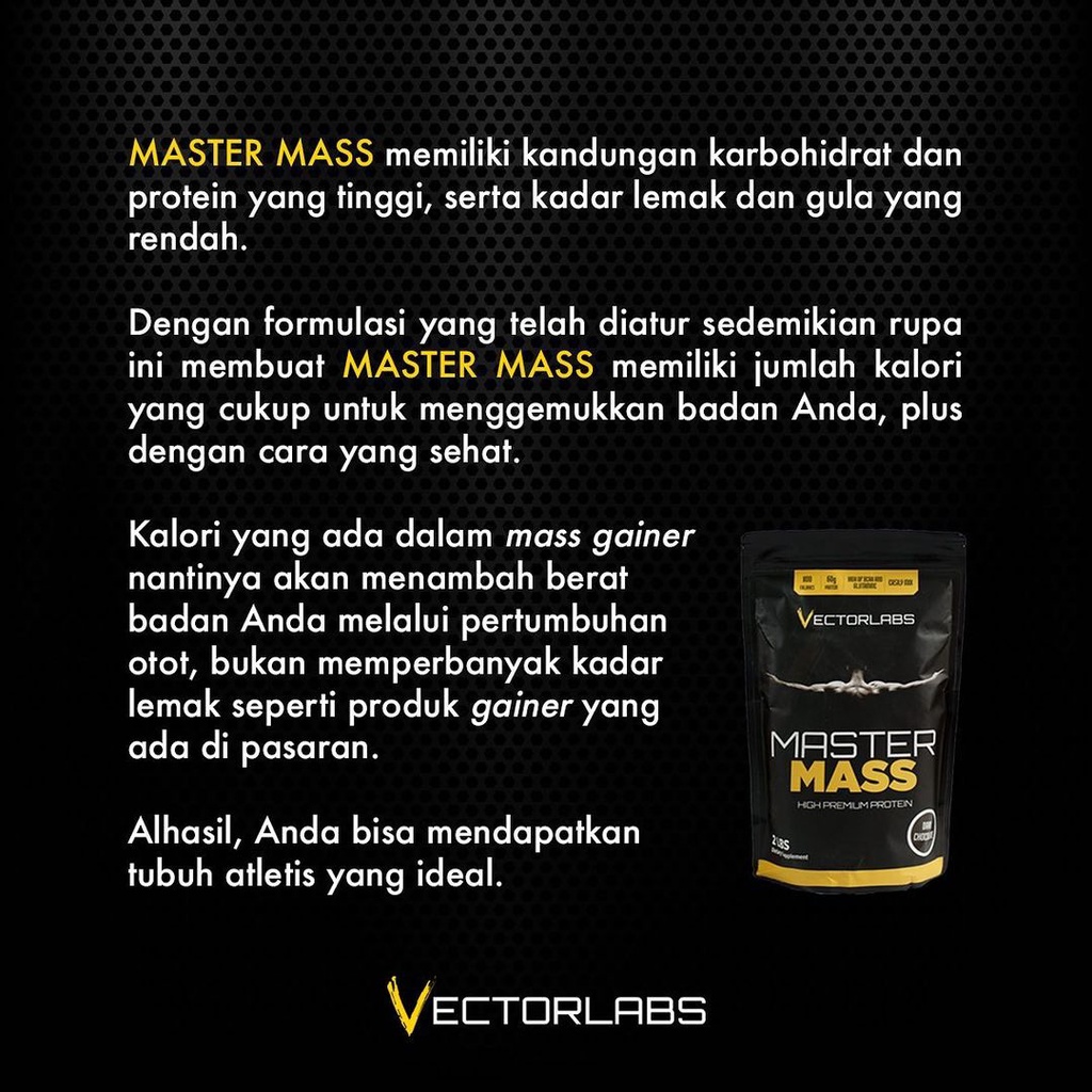 Vectorlabs Master Mass Gainer 12Lbs 5,4kg Susu Protein Penambah Berat Badan