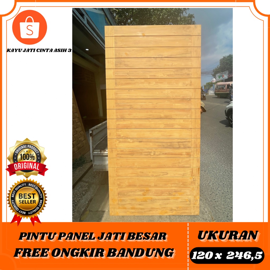 PINTU JATI MODEL PANEL 100% KAYU JATI