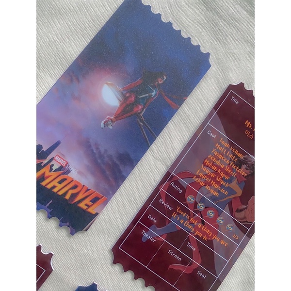 Collectible Ticket Ms Marvel Fanmade