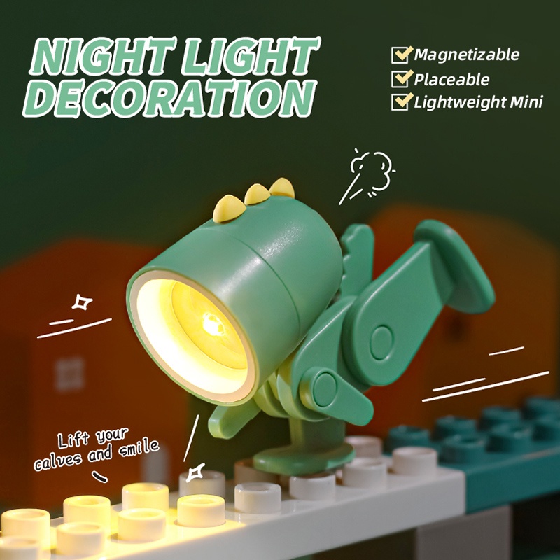 Lampu Meja Mini Magnetik Bentuk Kelinci / Dinosaurus Untuk Dekorasi