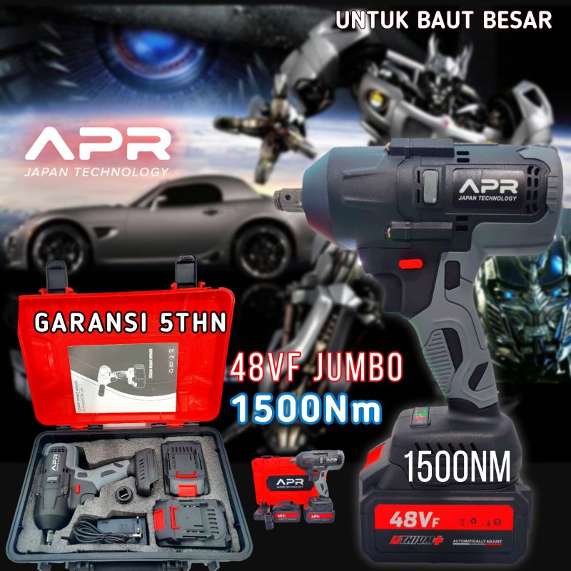APR Japan Technology IMPACT wrench mesin pembuka baut ban roda truck mobil motor CVT baterai cordles