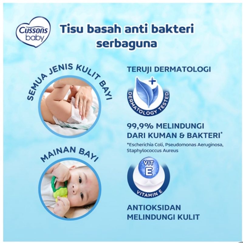 ORIGINAL Cussons Baby Wipes 50's (BUY 1 GET 1 FREE) / Cussons Wipes / Tissue Bayi / Cussons Tisu Basah