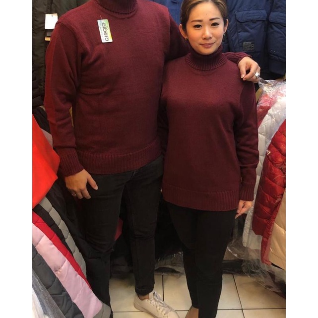 Sweater Turtleneck Pria Rajut Wool Tebal.
