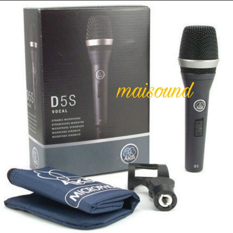 MIC AKG D5S ORIGINAL MICROPHONE AKG D5 S SWITCH ON OFF AKG D 5S SAKLAR