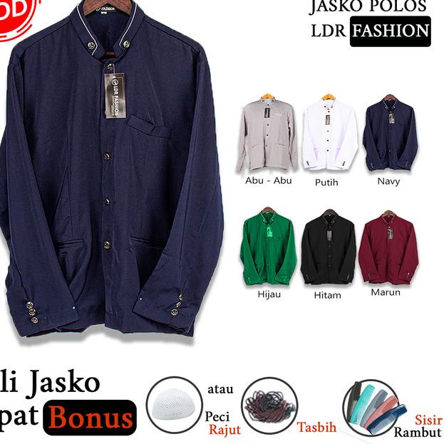 Baju Koko - Jasko Polos Putih Elegan - M, Putih