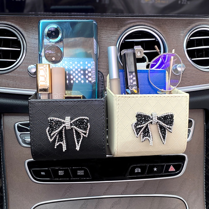 1pcs Car air outlet storage bag car interior decoration supplies storage storage box mobile phone storage bag car hanging bag for car