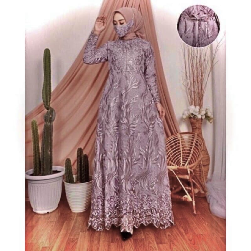 GAMIS TERBARU SHAKIENA 2/TILE BRUKAT MUTIARA/SIZE M L XL XXL 3L/GAMIS PESTA/DRES KONDANGAN/GAMIS/GAMIS BRUKAT/GAMIS BUSUI KEKINIAN/GAMIS PESTA MEWAH ELEGAN/GAMIS JUMBO