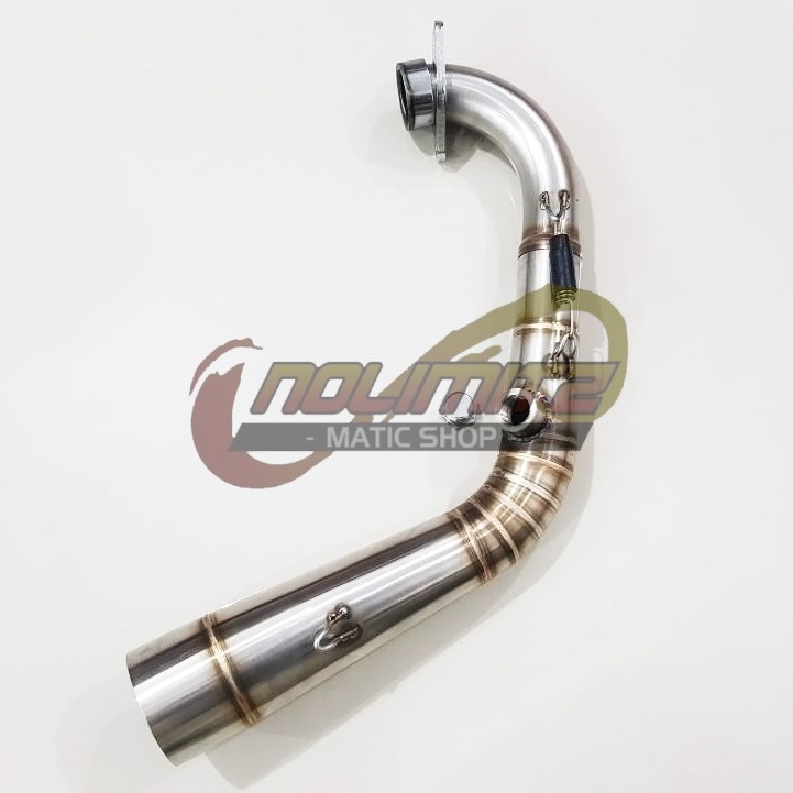 Header Pipa Knalpot Stainless Lubang Oxygen Sensor Akrapovic XMAX