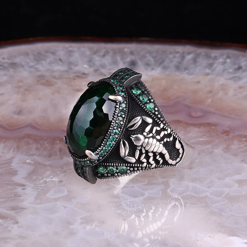 Cincin Desain Kalajengking Scorpion Eagle Gaya Retro punk Eropa Untuk Pria