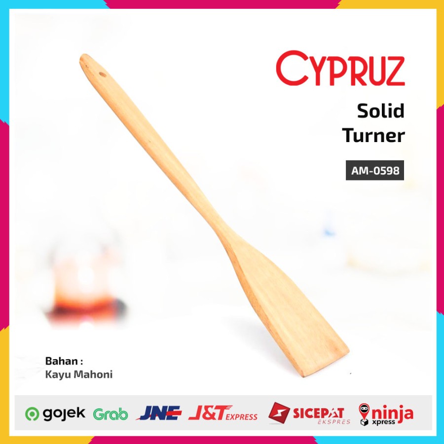 Cypruz Sutil Kotak Rata Kayu Mahoni / Solid Turner AM-0598