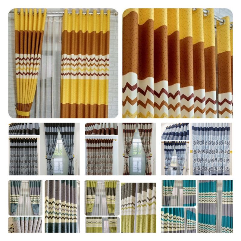 [Free Tali] Gorden Smokring 12 ring/gorden Jendela pintu smokring 12 Ring 130x220