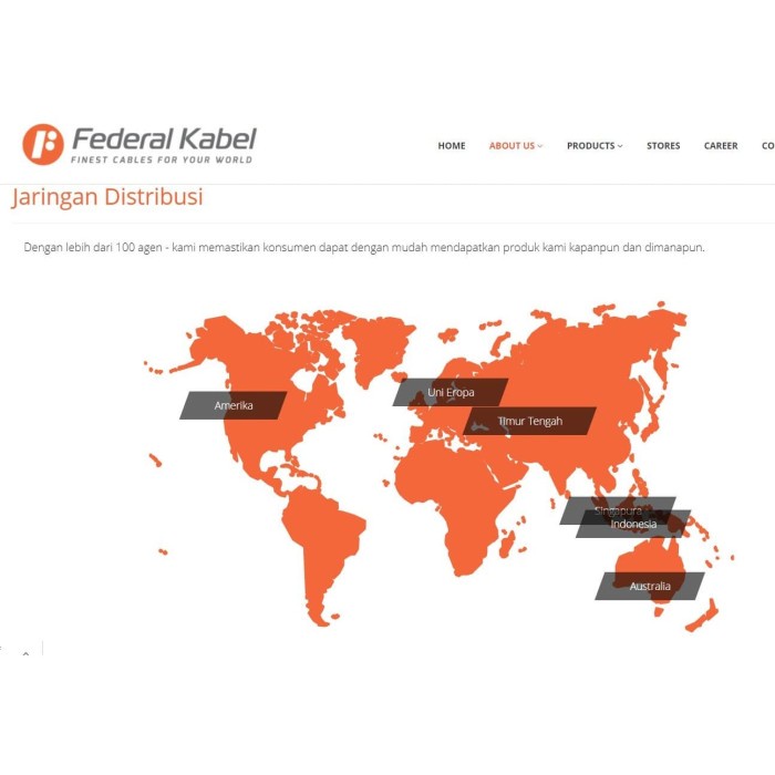 Kabel Serabut Nyaf 2.5 Mm / 2.5Mm Federal 100 M Roll Bermacam Warna Cod