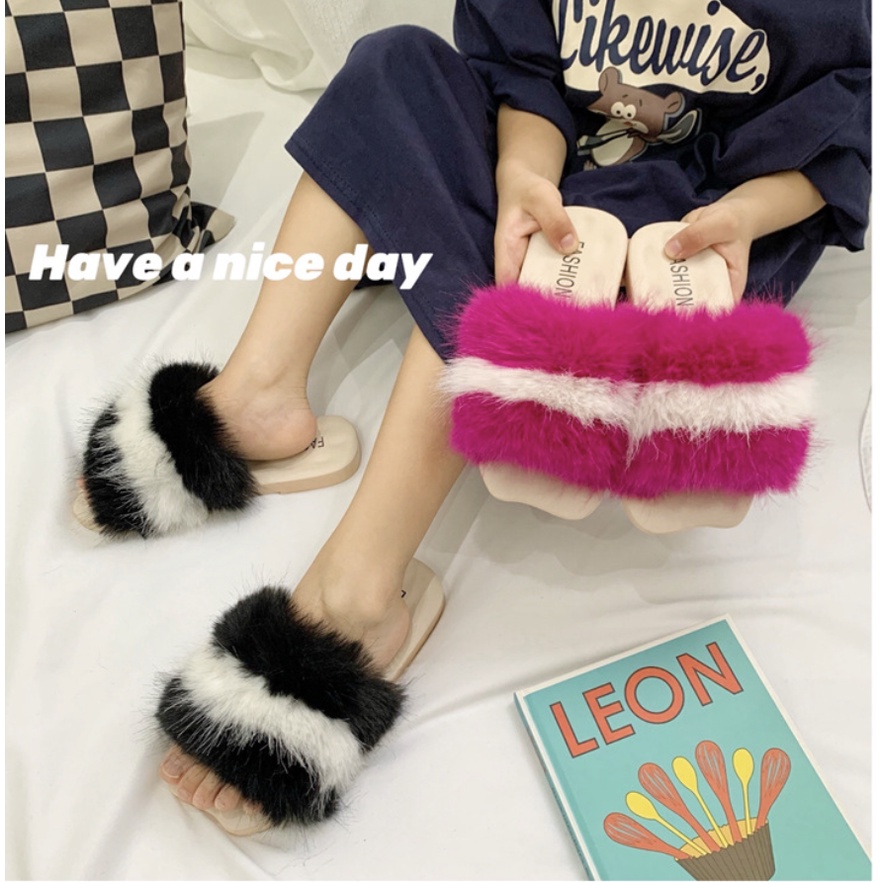 babyfit SUPER FUR sandal slipper selop anak perempuan antilicin sendal karet import zxm-1129