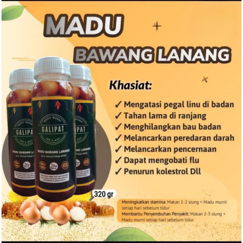 

MADU MURNI 100% Tampa campuran air & gula //MADU BAWANG LANANG/354