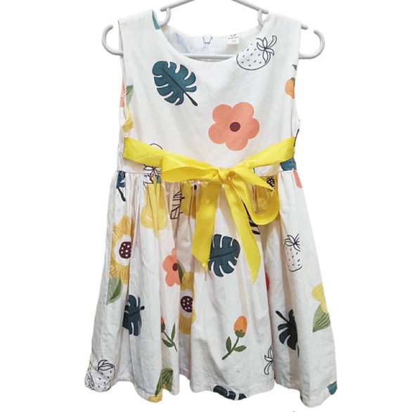 Dress Baju Pesta Anak 1-2 Tahun Motif Bunga