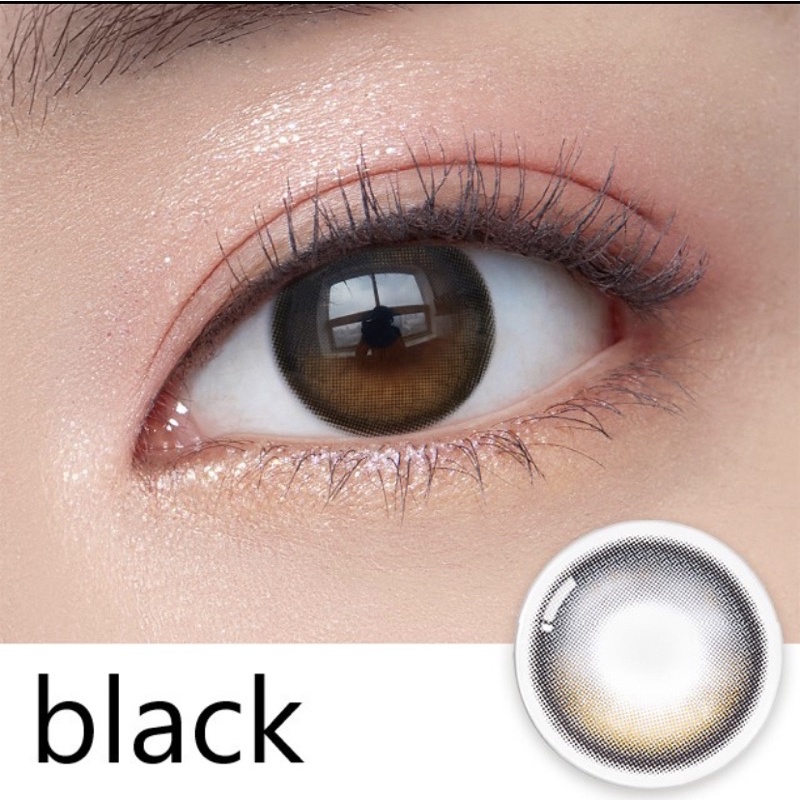 Softlens Olens Glowy Black by Urban Factory MINUS (0,50 - 10,00) dia 14,5