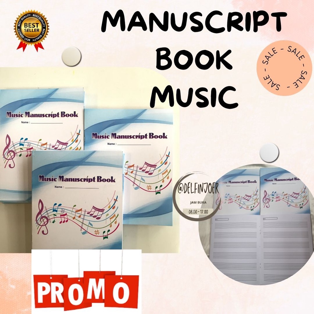 

❤Buku garis paranada || Buku tulis musik garis lima || Manuscript book || Buku tulis musik garis 5. || buku paranada untuk menulis not balok || Buku