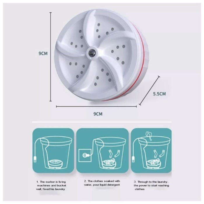 KESSI / MESIN CUCI MINI PORTABLE ULTRASONIC