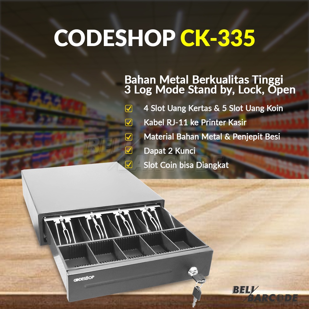 Paket Murah Komputer Kasir Scanner Barcode Printer Cash Drawer Codeshop