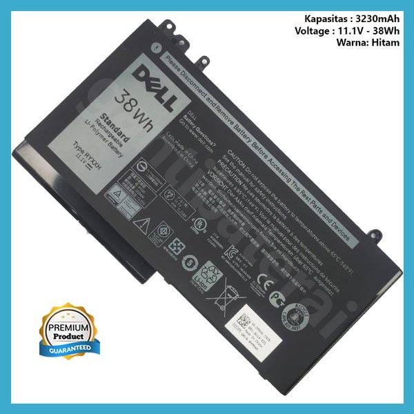 Baterai Ori Dell Latitude E5450 E5470 E5570 E5550 RYXXH