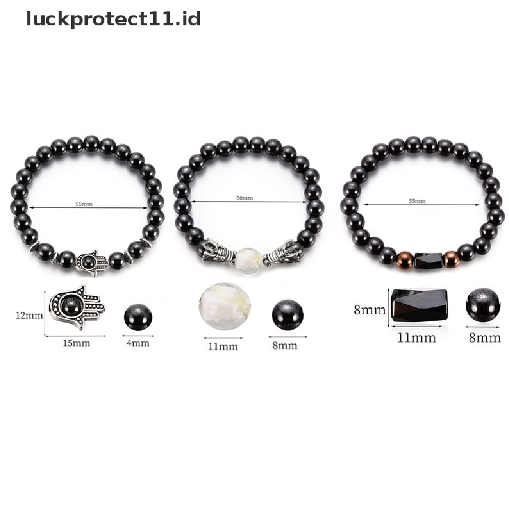 Gelang Manik-Manik Batu Hematite Magnetik Untuk Kesehatan