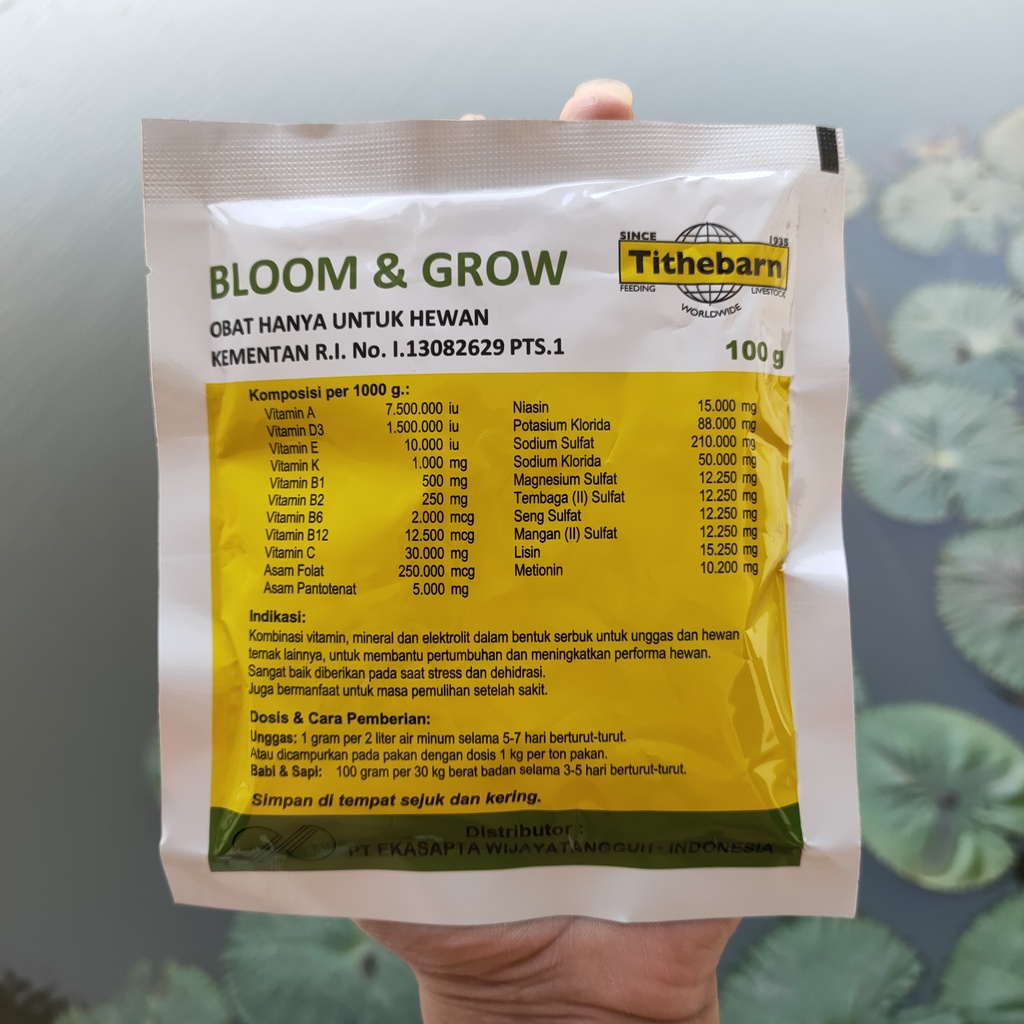 BLOOM GROW 100 gr - Multivitamin Dosis Tinggi Untuk Ternak Sapi Kambing Domba &amp; Ayam