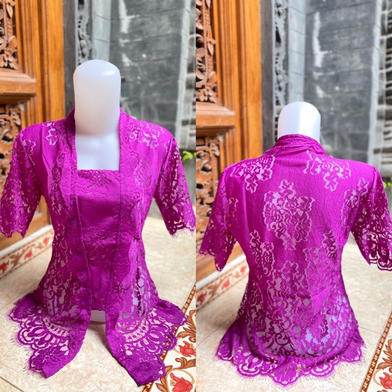 Jual Kebaya Brokat Katun Lengan Pendek Rumbai Kebaya Bali Murah Pakaian