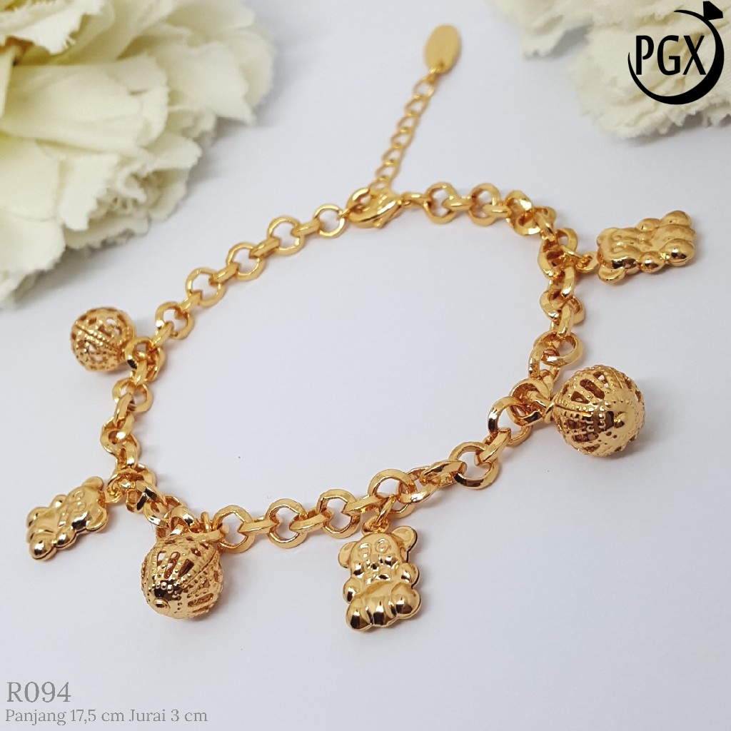 PGX Gelang Tangan Xuping Wanita Perhiasan Lapis Emas Aksesoris Fashion Premium - R094