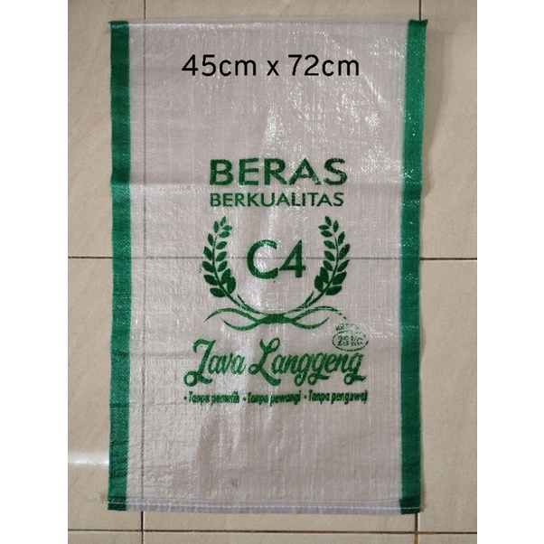 Karung Beras 25kg BARU - Transparan (45cm x 72cm)