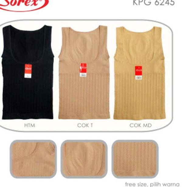 Pressbody korset tanktop body, FreeSize Sorex 6245