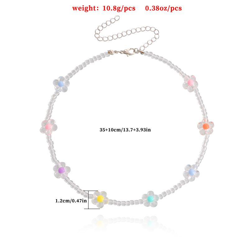KALUNG GELANG BUNGA TRANSPARAN BENING SIMPLE SET IMPORT REALPICT HANDMADE