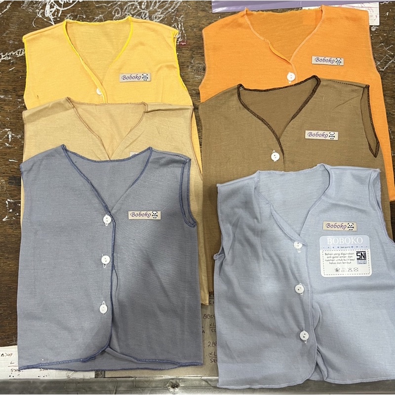 (6pcs) baju bayi newborn kuntung kensi BOBOKO warna pastel 0-6 bulan