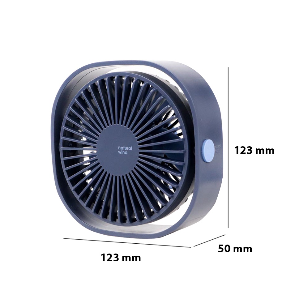 3Life Kipas Angin Mini Fan USB 3 Speed - 312 - Blue