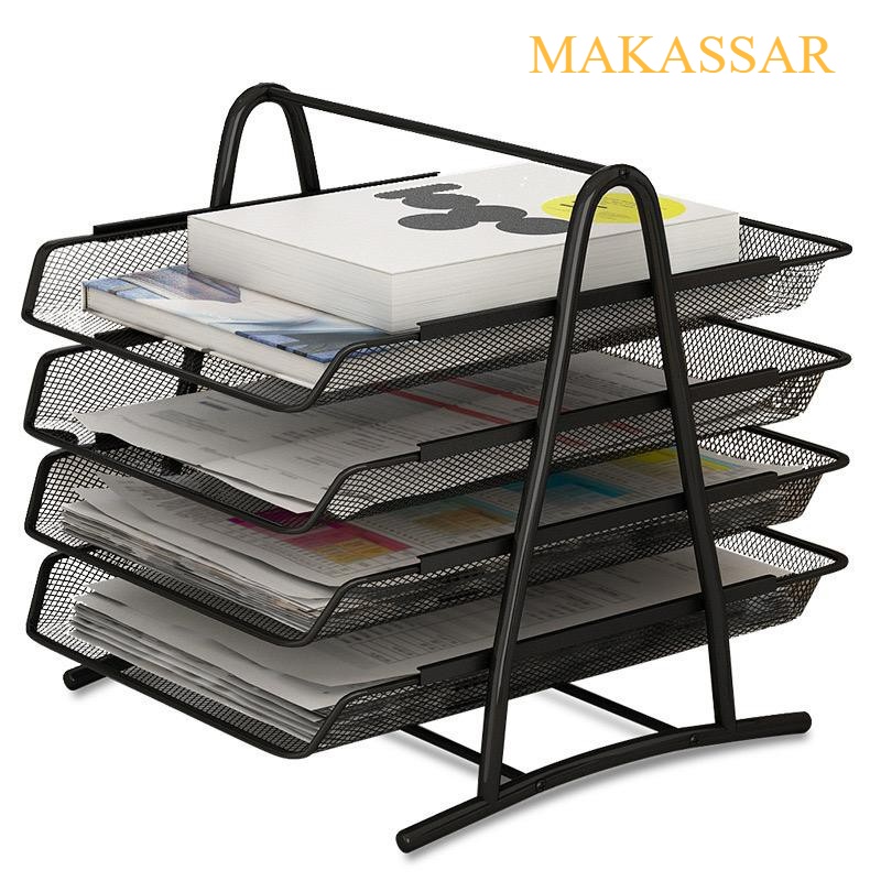 

SURIA MAKASSAR | RAK KERTAS 4 SUSUN / RAK Dokumen 4 Susun / RAK Tray Besi 4 Susun / DOCUMENT TRAY 4 LAYERS