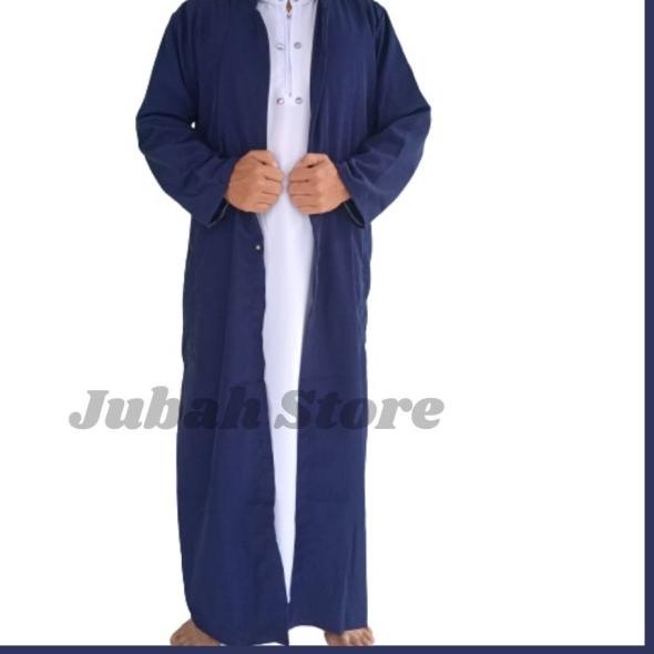 [] JUBAH BELAH / JUBAH LUARAN AL - HARBI / JUBAH HABIB / JUBAH PRIA - M, Hitam