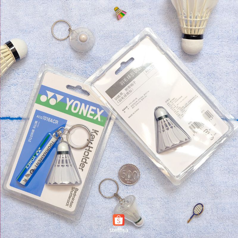 GANCI badminton | gantungan kunci keyring keychain kok cock shuttlecock bulu tangkis yonex ACG1016ACR peluit