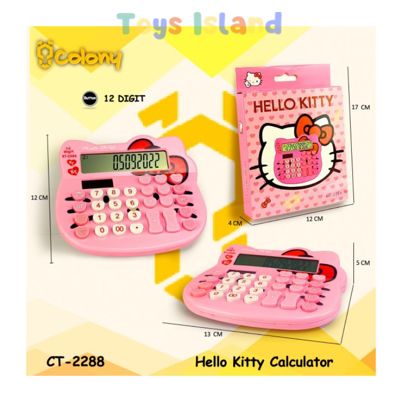 

CT-2288 Hellokitty Kalkulator Calculator Calkulator Kakulator Digital Dagang Sekolah Kantor 12 Digit Alat Tulis Murah Bagus Awet Kecil Asli Ori Original Citizen