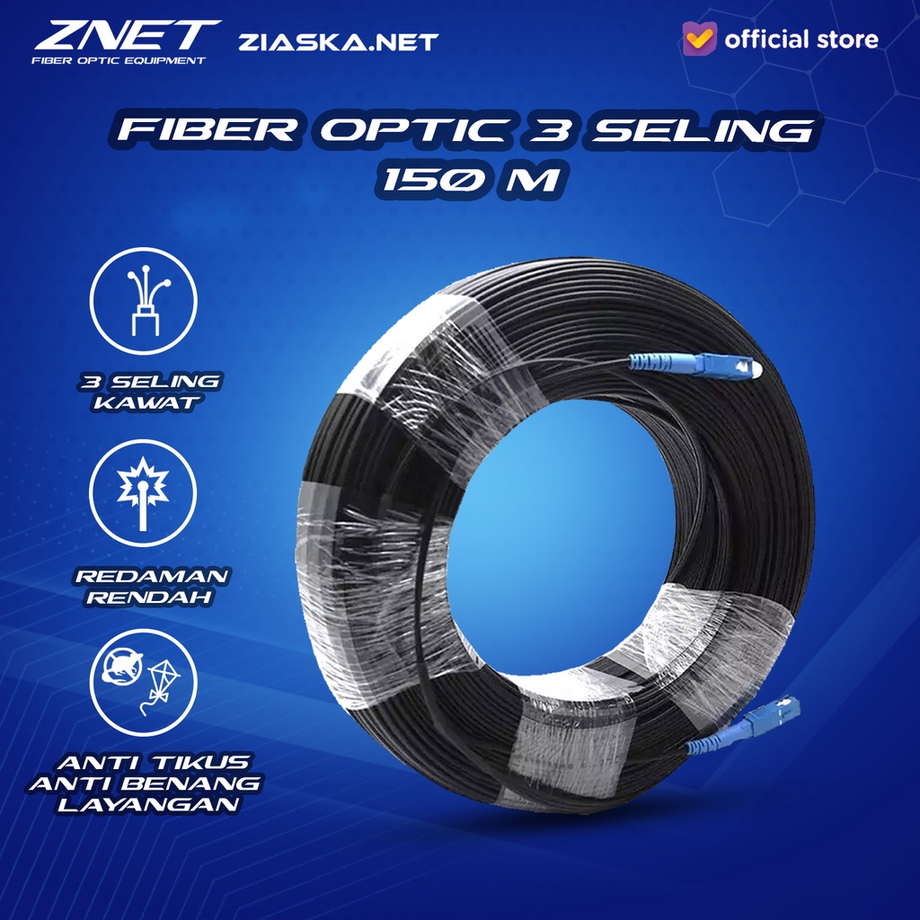 Kabel Fiber Optic 150M 3 seling 1Core Precon Dropcore