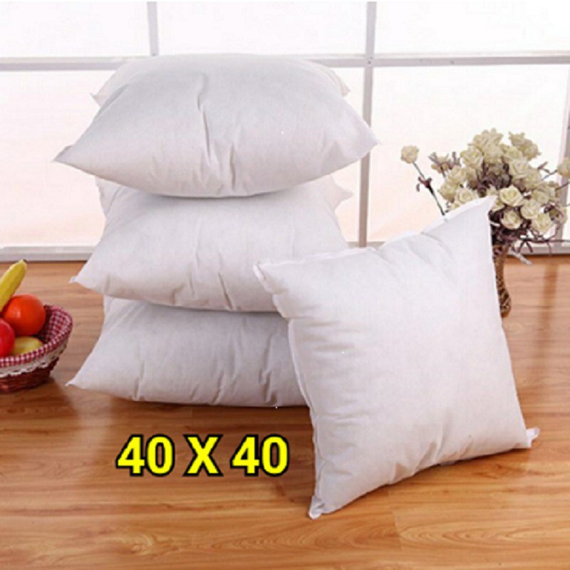 TERMURAH 1kg MUAT 4PCS - BANTAL SOFA POLOS PUTIH UK BERSIH 40X40 PILLOW 109-ISI 350gr 100% SILICON