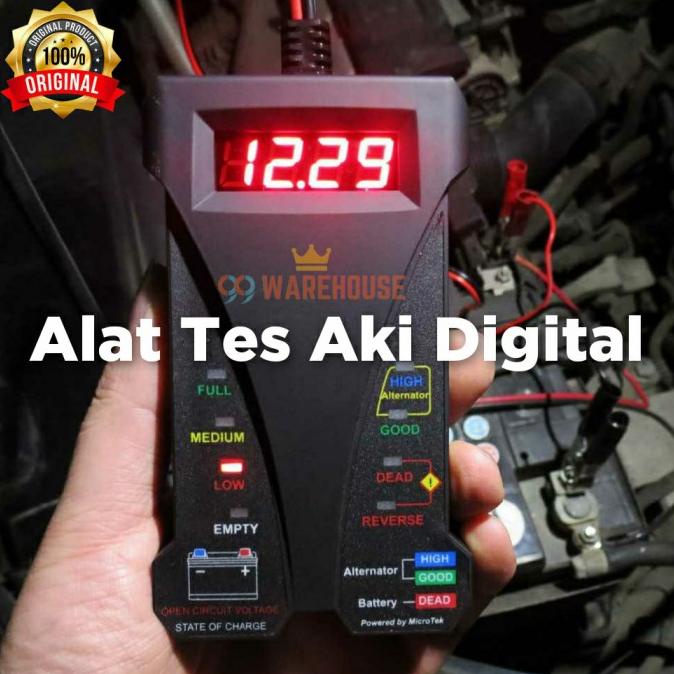 Tester Baterai Aki Mobil Motor / Tester Aki Digital 12V / Alat Tes Aki