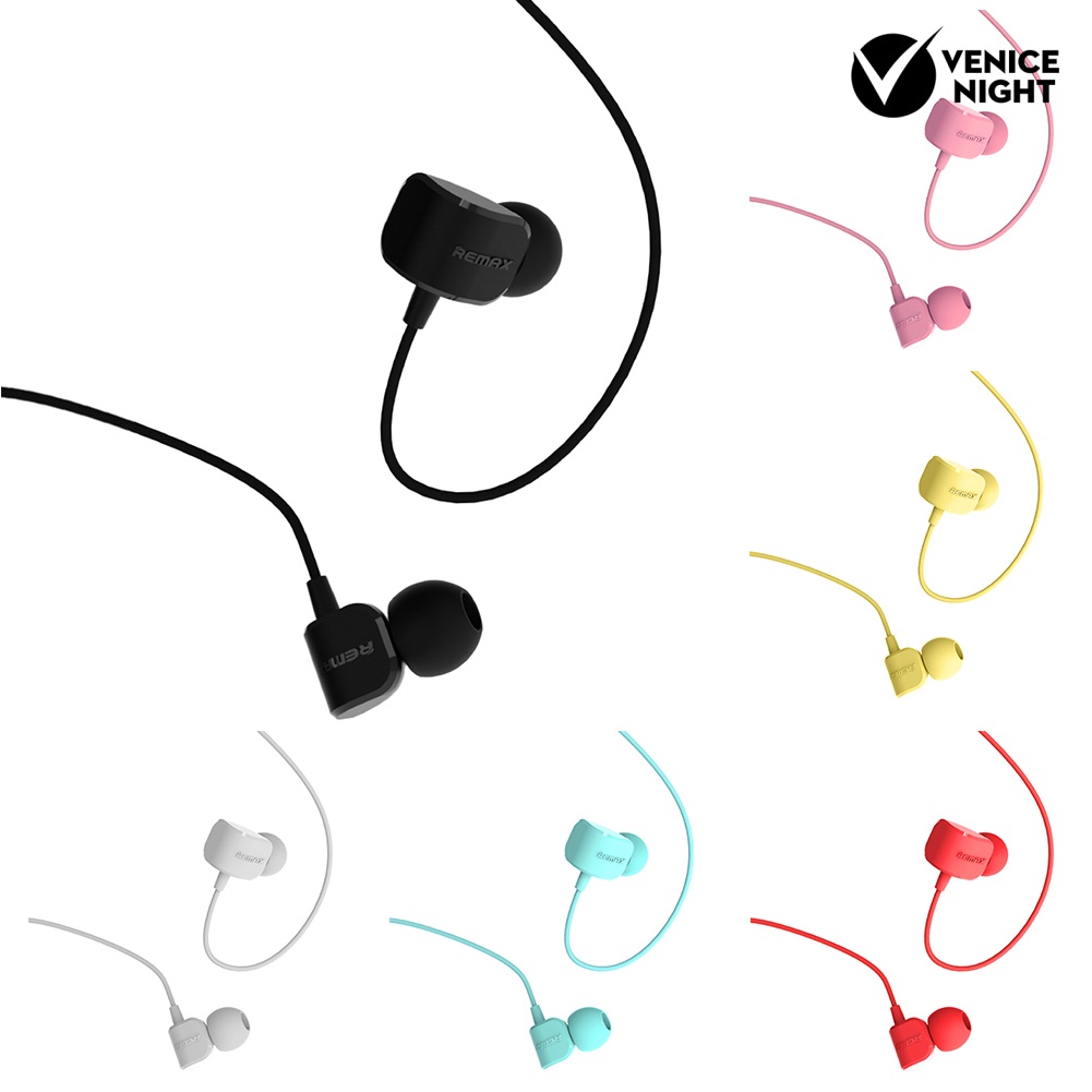 (VNEP) (Berkabel) Remax RM-502 3.5mm Stereo Ponsel Earphone In-ear Headset dengan Mic