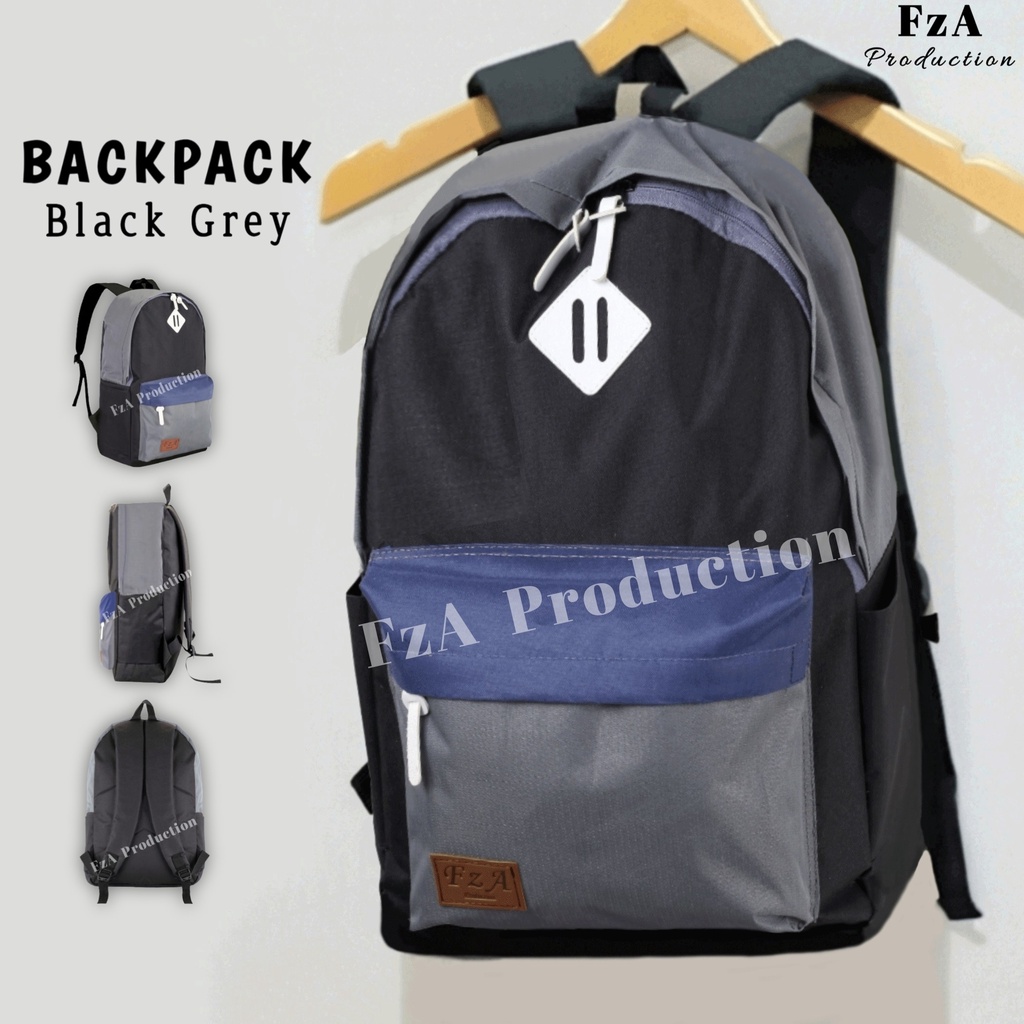 Tas Ransel Punggung Distro Casual Pria Wanita / Tas Ransel Laptop Backpack Sekolah Original - FzA