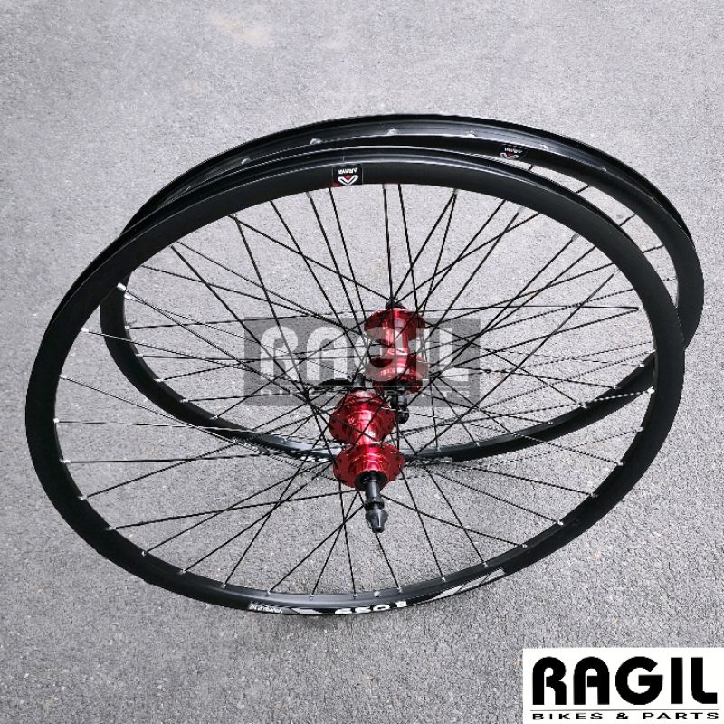 WHEELSET SEPEDA 27.5 ARAYA 650B DOUBLE WALL ALLOY LUBANG 32 36 HOLE VELG RIM RIMS HUB FREEHUB JARI J